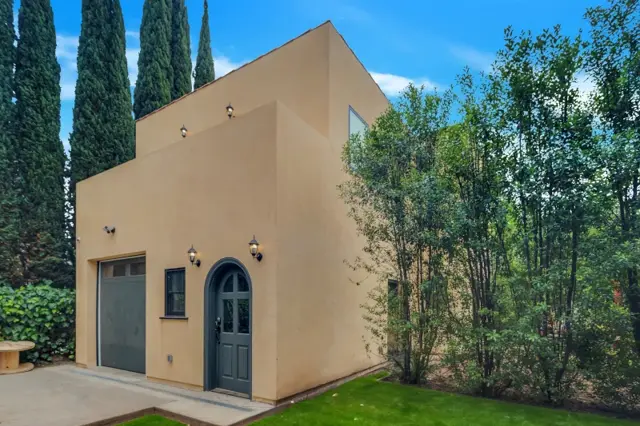 2-story ADU — Spanish eclectic front entrance in West Adams