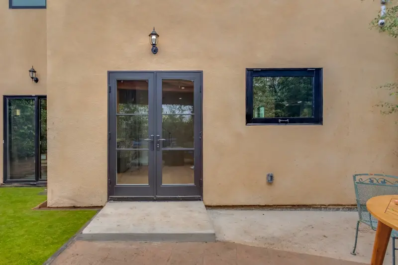 2-story ADU — side entrance and stairwell