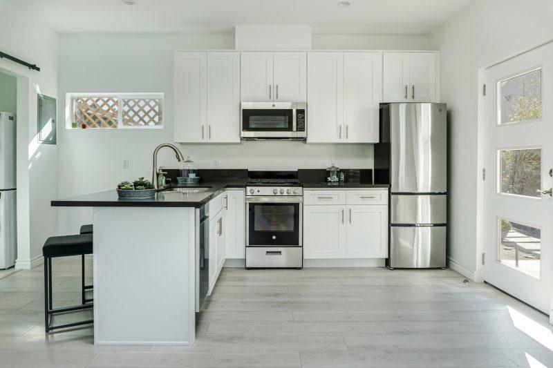 Los Angeles garage conversion rental — kitchen and dining