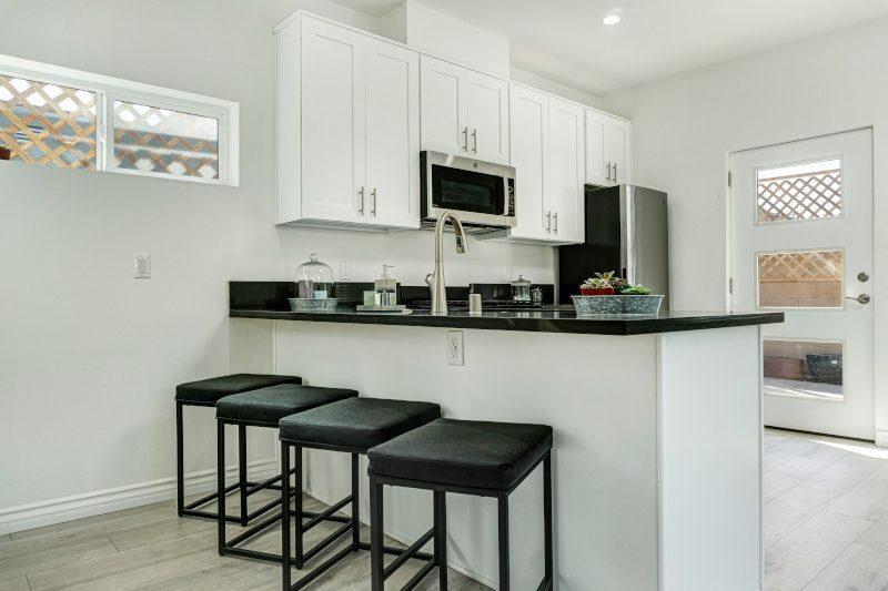 Los Angeles garage conversion rental — kitchen detail