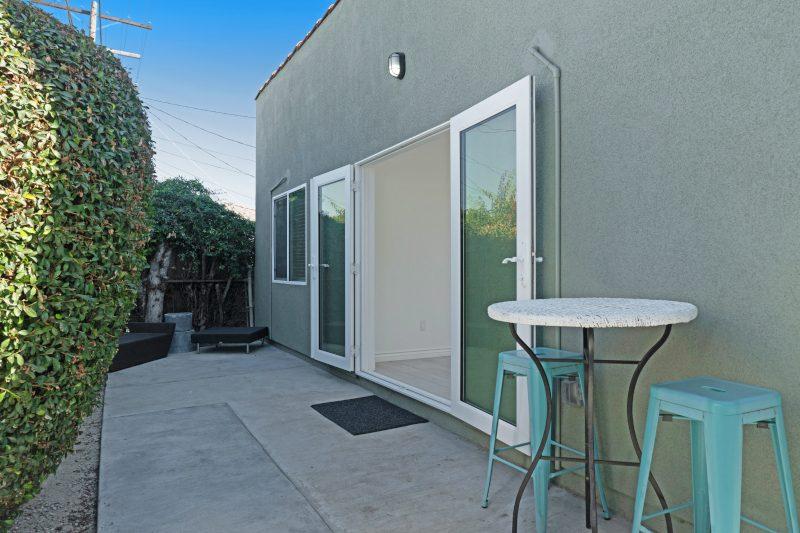 Los Angeles garage conversion rental — patio area