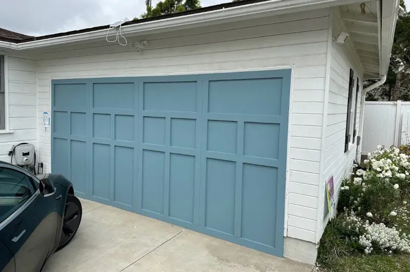Manhattan Beach garage conversion — faux garage door concealing ADU