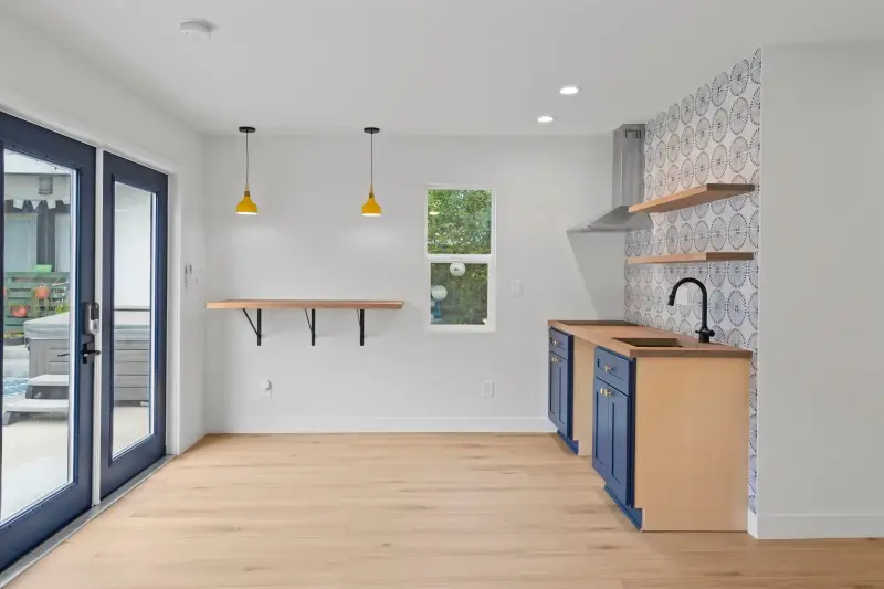 Santa Monica garage conversion — kitchen