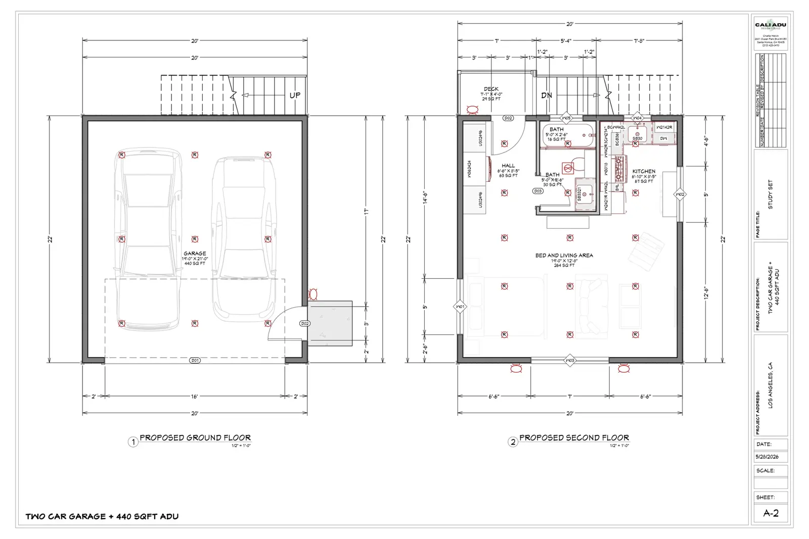Garage + ADU Above floor plan