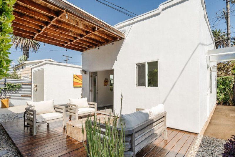 West Adams guest house — Spanish eclectic front porch