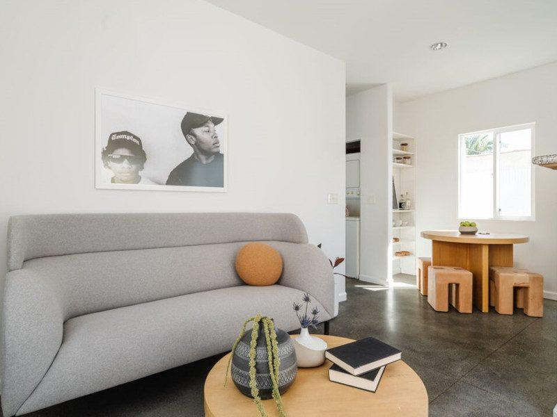 West Adams guest house — main living area