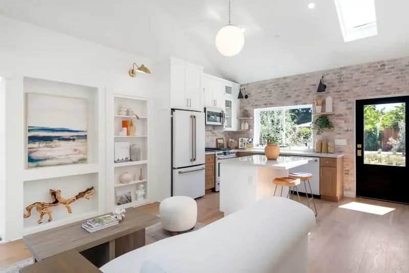 Woodland Hills ADU — open family room with cathedral ceilings
