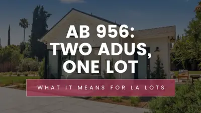 800 sqft detached ADU in Woodland Hills, Los Angeles, illustrating AB 956 two-detached-ADU rule