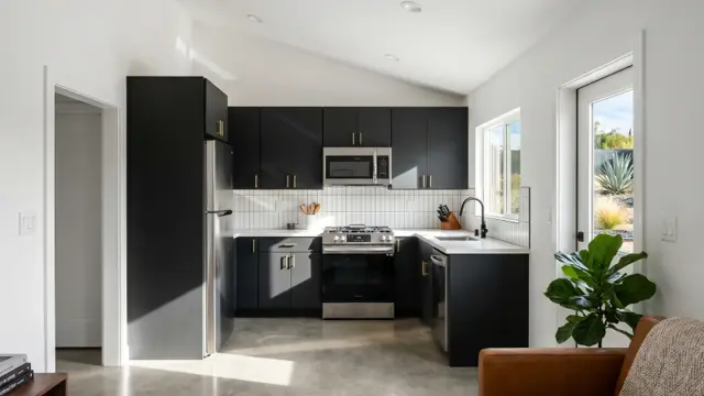 The Westwood interior — Industrial Modern combination