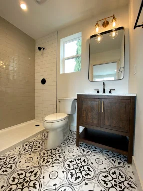 Finished master bathroom in ADU