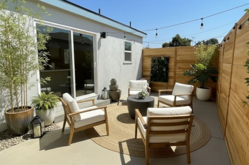 Private enclosed exterior patio for ADU