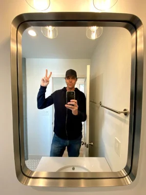 Charlie Melvin in mirror - CALI ADU