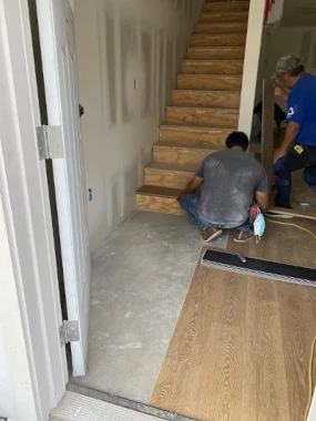 Installing ADU staircase flooring