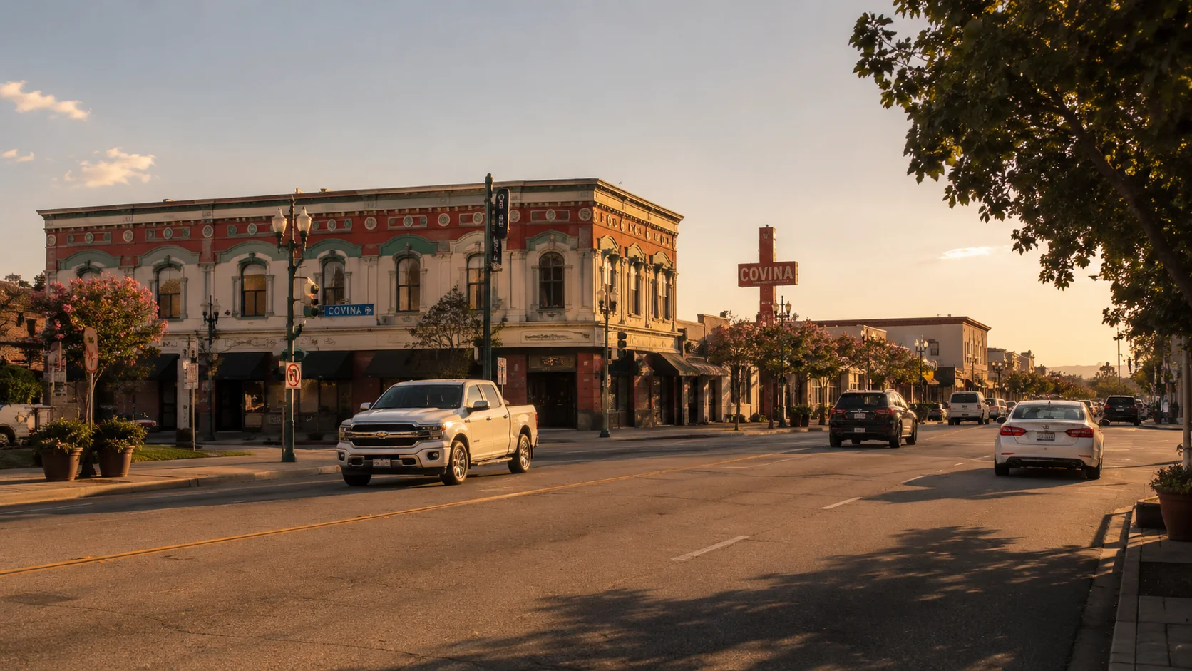 Building an ADU in Covina, CA — a tree-lined central San Gabriel Valley residential neighborhood, where CALI ADU builds single-story backyard ADUs under Covina Municipal Code § 17.69.040