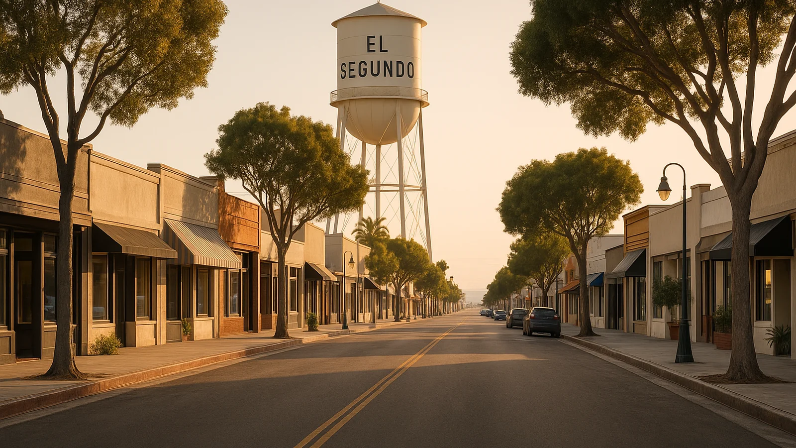Building an ADU in El Segundo, CA with downtown Main Street and the El Segundo water tower near established residential neighborhoods where CALI ADU designs, permits, and manages backyard ADUs.
