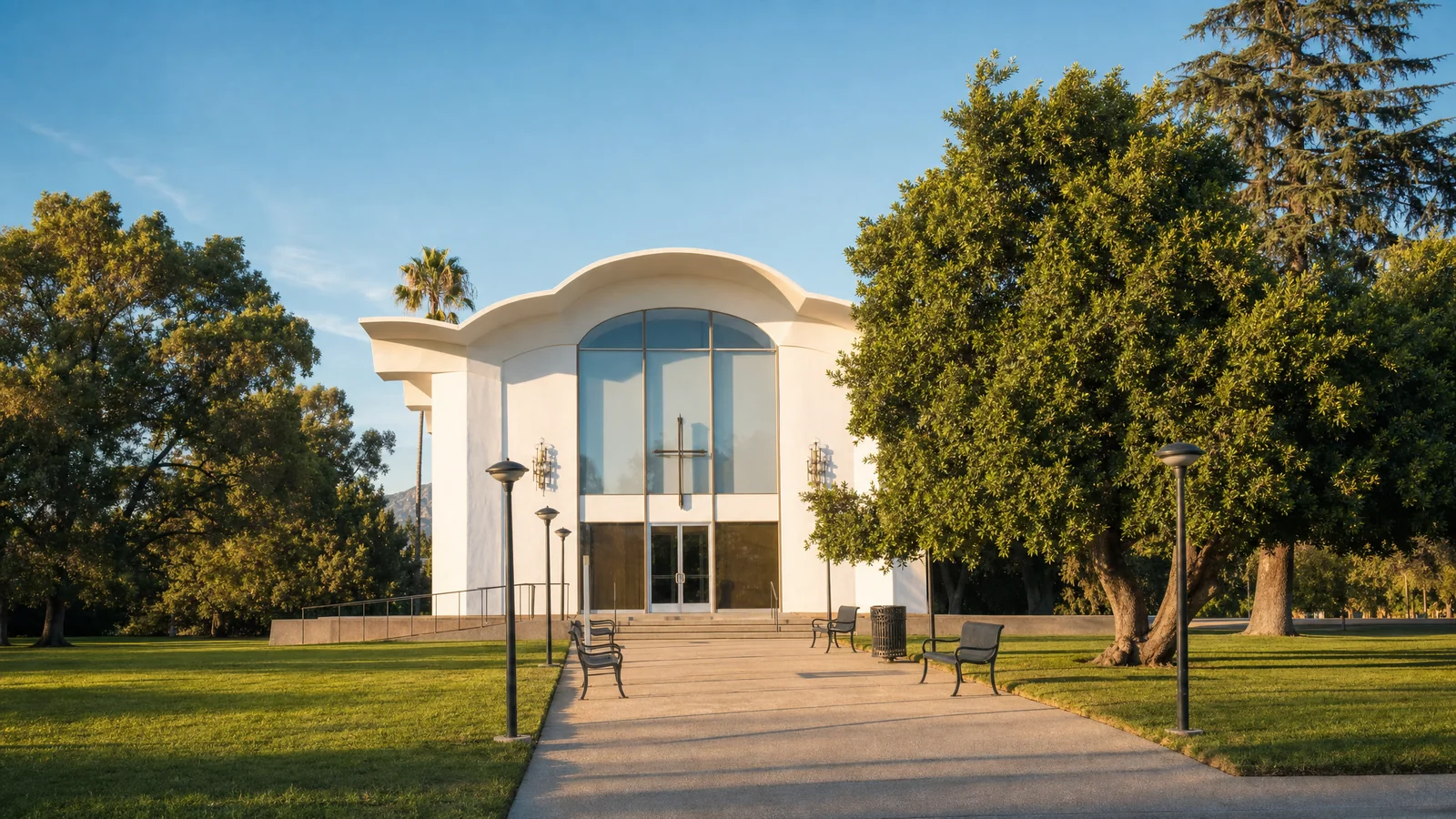 Building an ADU in La Verne, CA — the La Verne United Methodist Church on D Street, in the Old Town neighborhoods where CALI ADU permits backyard Signature Home ADUs under LVMC Chapter 18.120