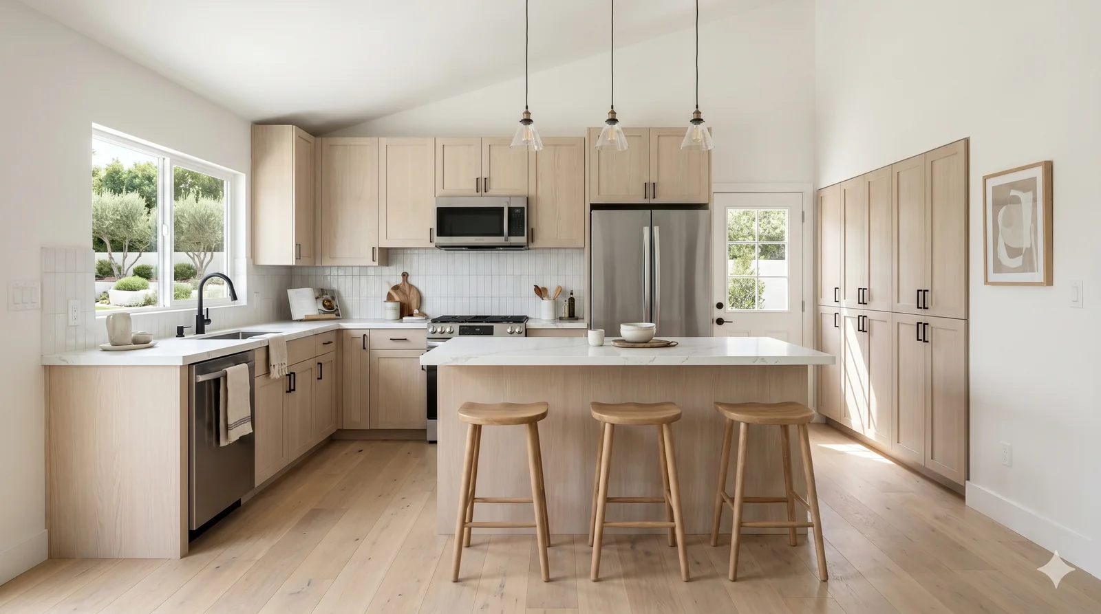 The Lincoln Signature Home ADU kitchen interior — 3 bedrooms, 1,000 sqft, plans $12,990 fixed and est. $325K–$350K to build — maxes out Duarte's 1,000 sqft 2+ bedroom size cap