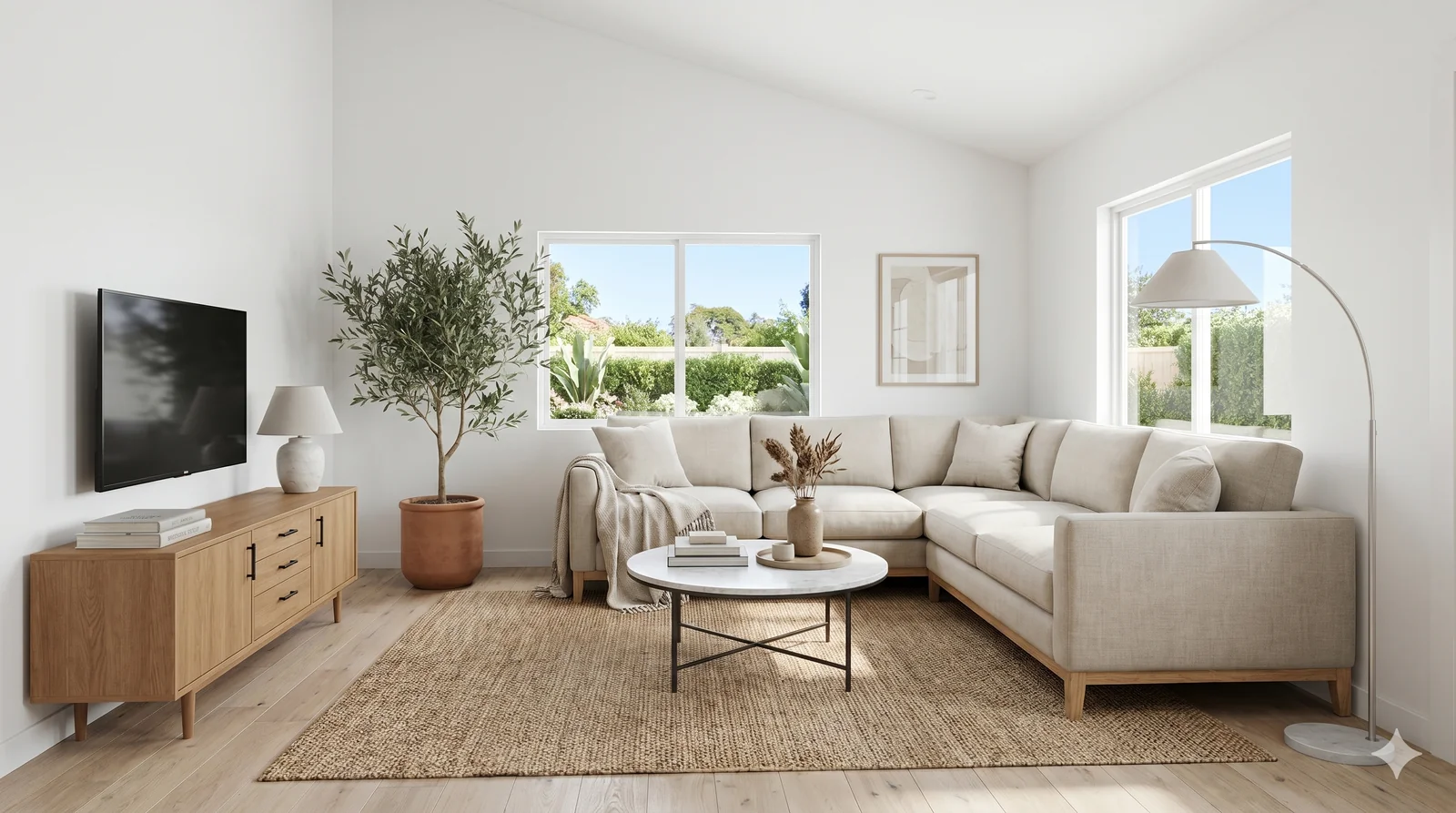 The Lincoln 3-bedroom ADU living room interior