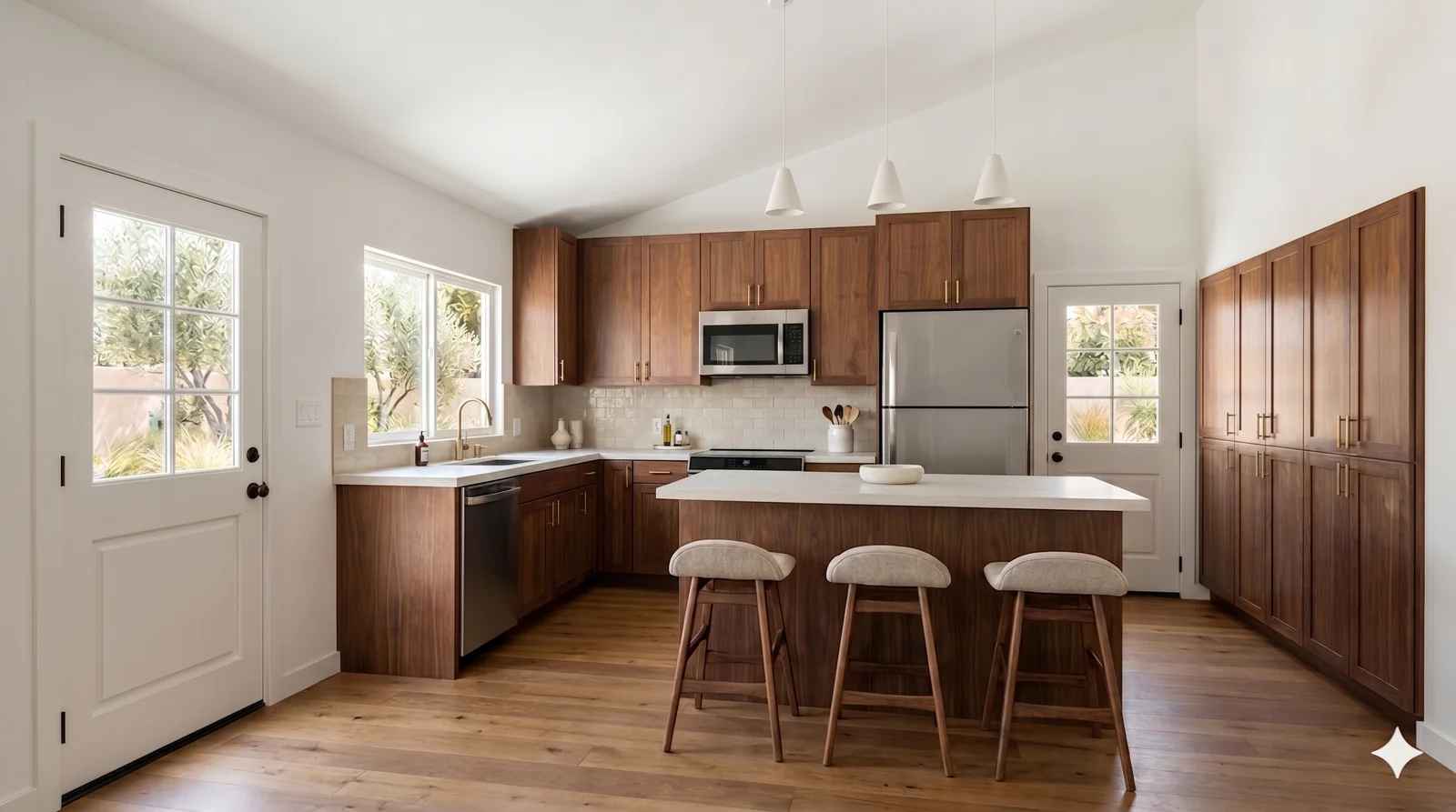 Interior kitchen of the Lincoln Signature Home — a 1,000 sqft three-bedroom single-story ADU — the flagship that matches Claremont's 1,000 sqft detached cap under Claremont Municipal Code § 16.333.060