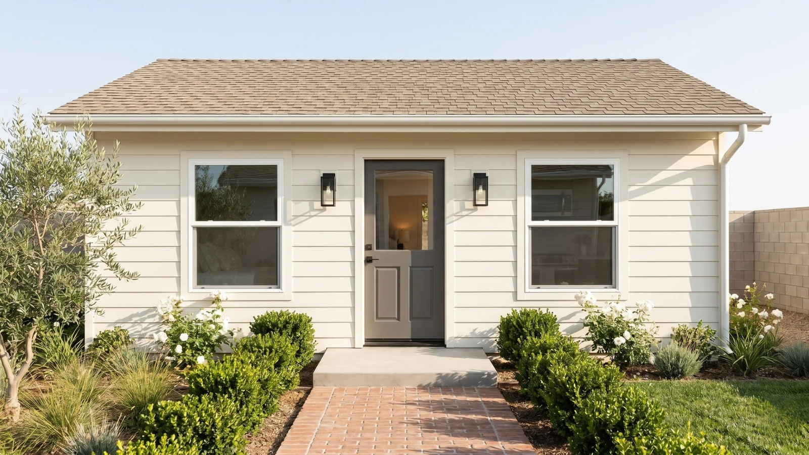 The Melrose ADU — warm gable roof exterior
